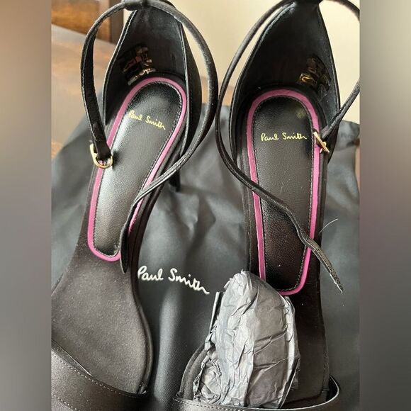 Paul Smith NEW Mila Black satin Sandals - Picture 4 of 12